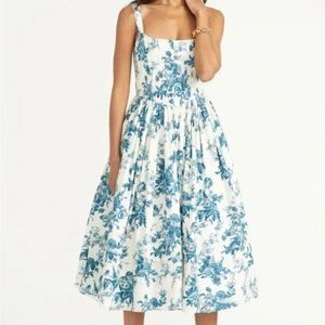LoveShackFancy Majory Dress in Blue China - NWT